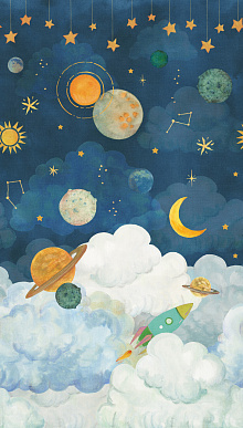 Обои с космосом Grandeco Little Dreamers LD 6101